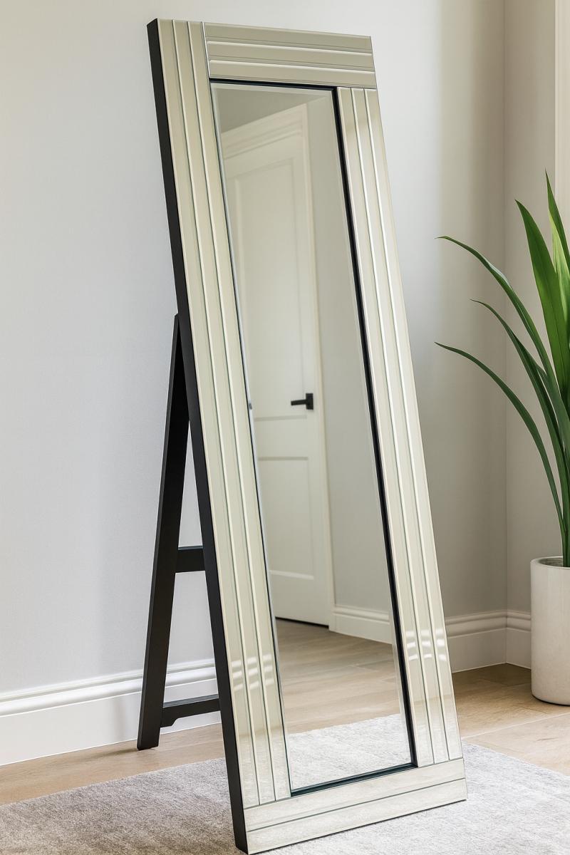 8008 Free-Standing Mirror — Wall Mirrors handmade to order by Langham Furniture, image 1 of 4
