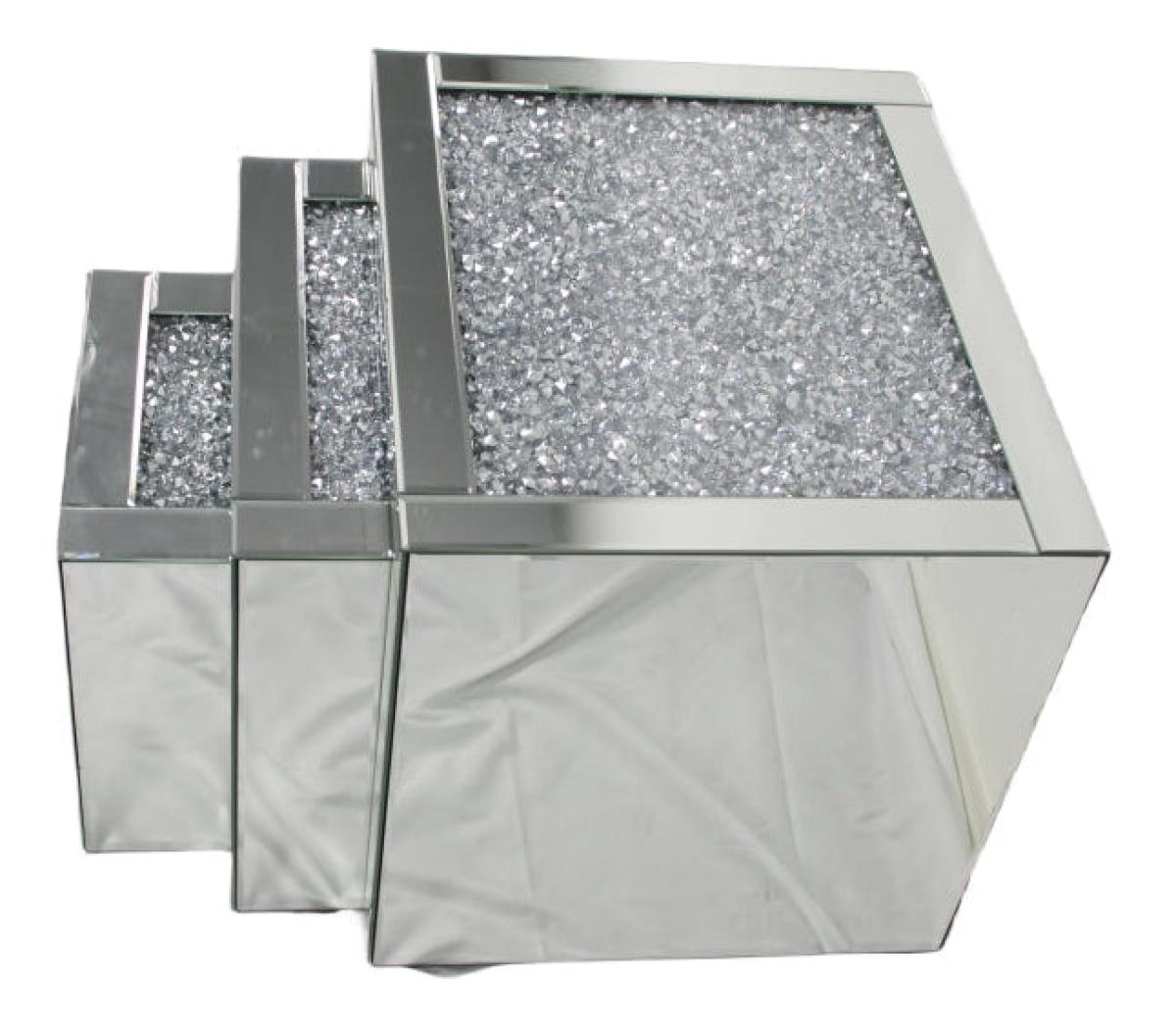 Roma Nest of Tables — Mirrored Furniture handmade to order by Langham Furniture, image 6 of 7