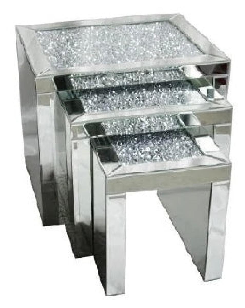 Roma Nest of Tables — Mirrored Furniture handmade to order by Langham Furniture, image 7 of 7