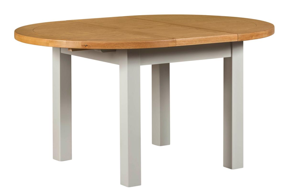 Lucca 1.1m Round Extending Dining Table — Dining Tables handmade to order by Langham Furniture, image 1 of 1