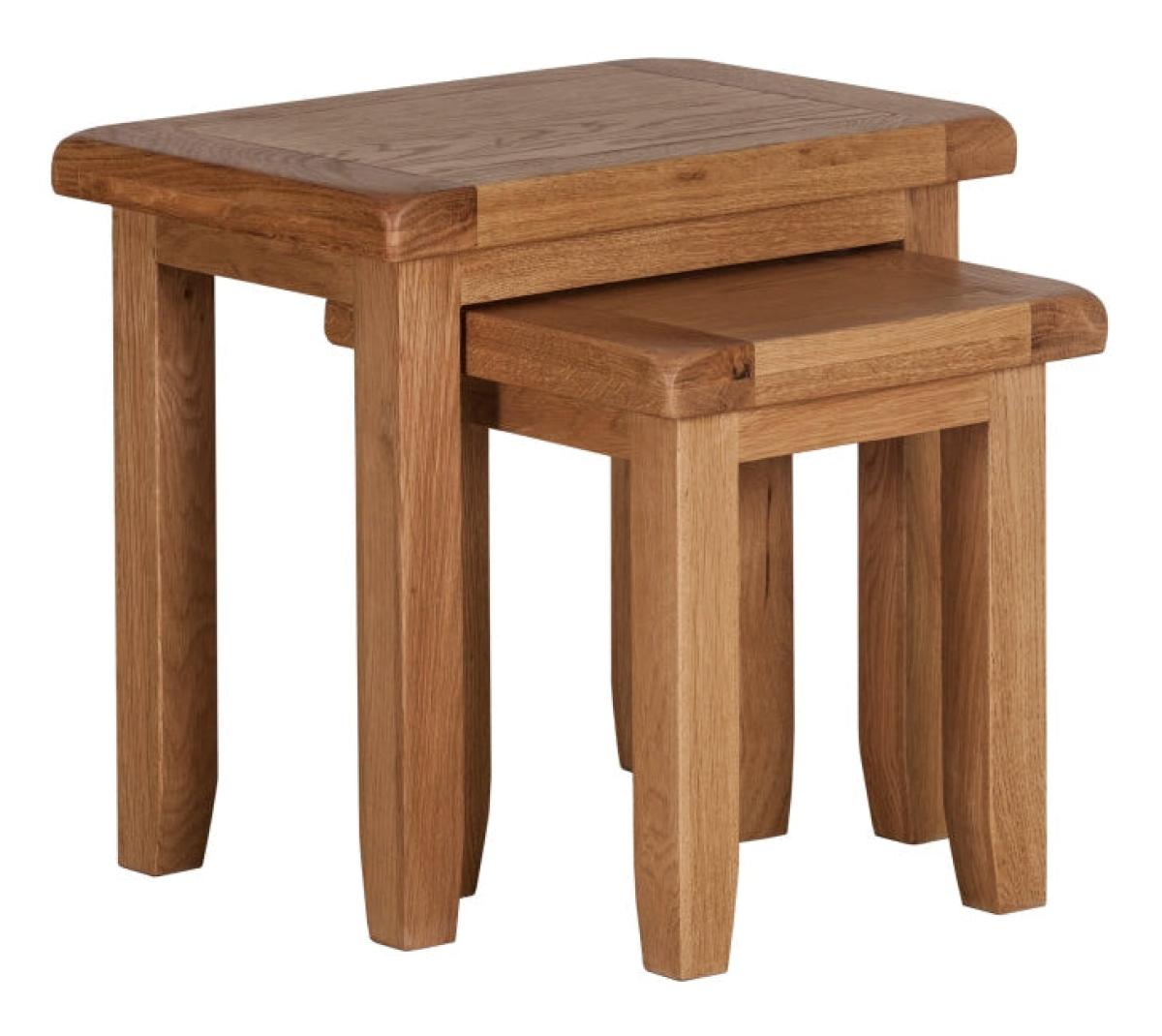 Torino Nest of 2 Tables — Side & Lamp Tables handmade to order by Langham Furniture, image 2 of 14