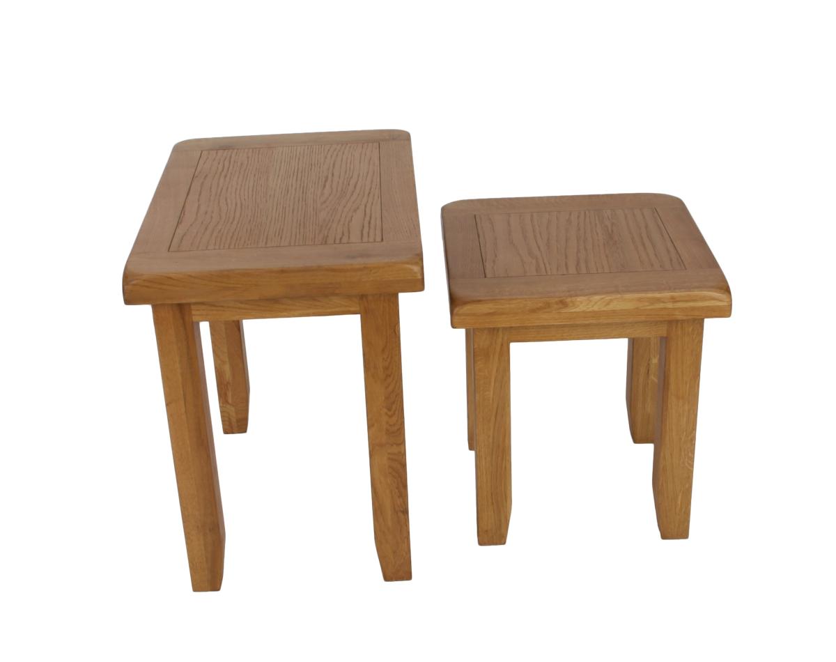 Torino Nest of 2 Tables — Side & Lamp Tables handmade to order by Langham Furniture, image 3 of 14