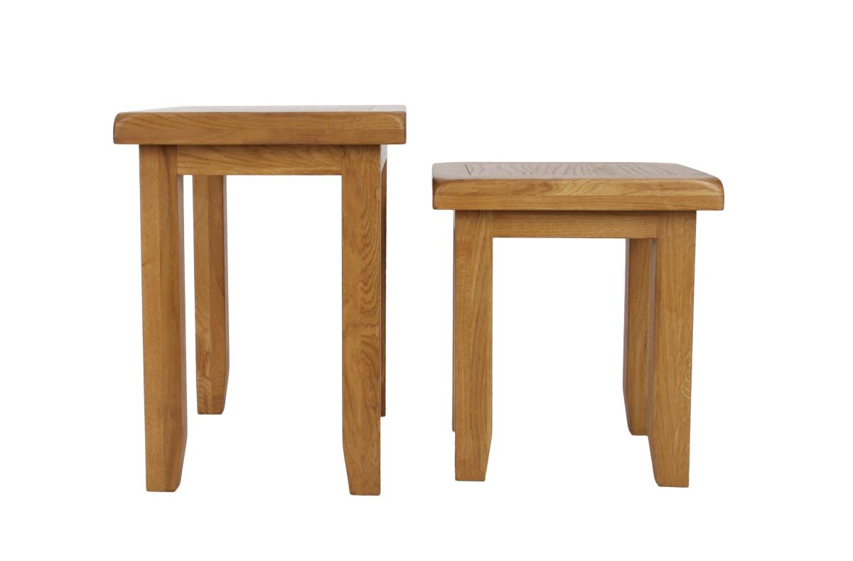 Torino Nest of 2 Tables — Side & Lamp Tables handmade to order by Langham Furniture, image 4 of 14