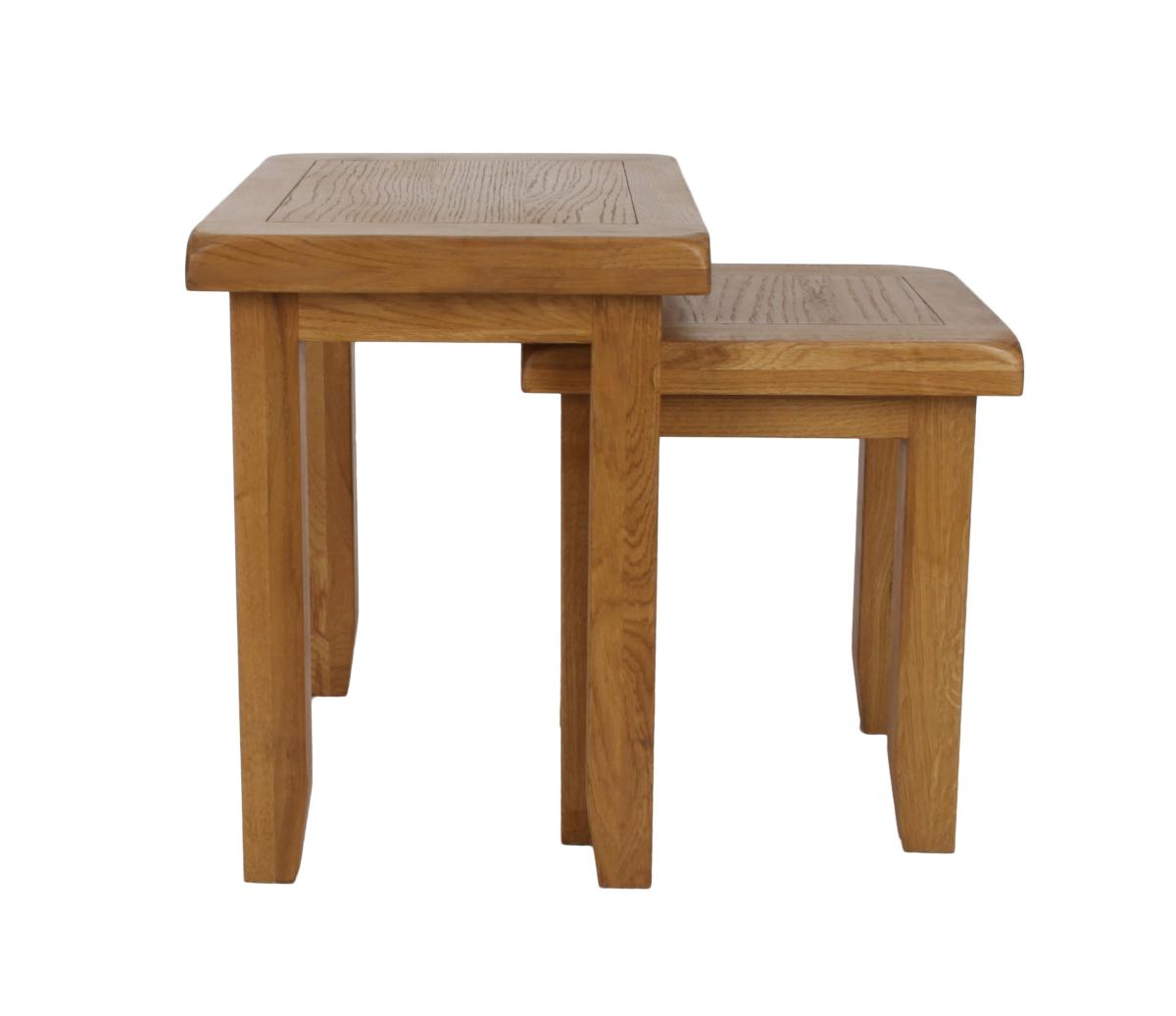 Torino Nest of 2 Tables — Side & Lamp Tables handmade to order by Langham Furniture, image 5 of 14