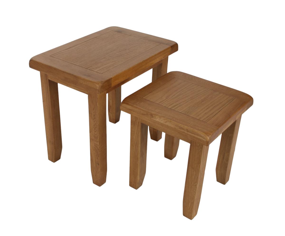 Torino Nest of 2 Tables — Side & Lamp Tables handmade to order by Langham Furniture, image 7 of 14