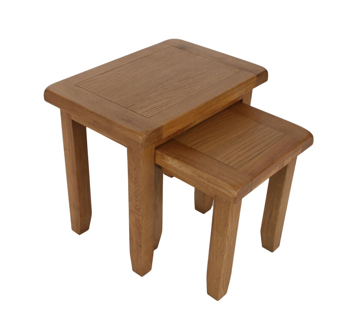 Torino Nest of 2 Tables — Side & Lamp Tables handmade to order by Langham Furniture, image 8 of 14