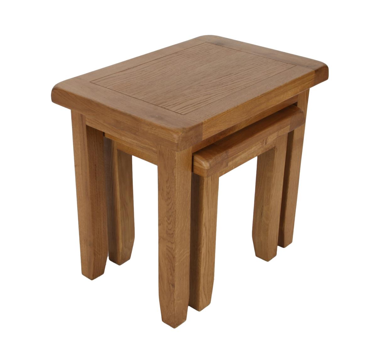 Torino Nest of 2 Tables — Side & Lamp Tables handmade to order by Langham Furniture, image 9 of 14