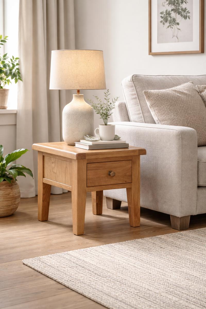 Torino Lamp Table — Side & Lamp Tables handmade to order by Langham Furniture, image 1 of 9