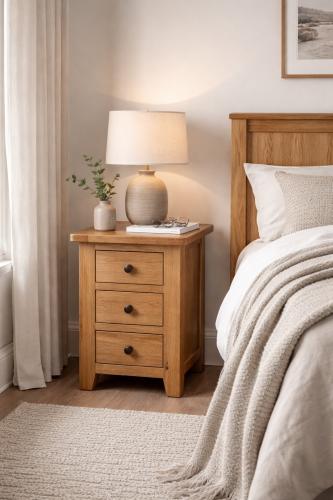 Torino Bedside 3 Drawer — Bedside Tables handmade to order by Langham Furniture