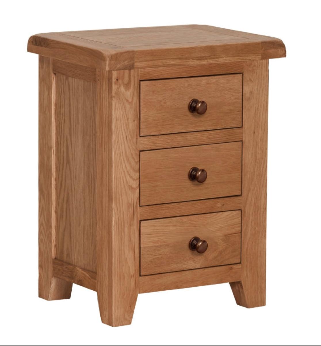 Torino Bedside 3 Drawer — Bedside Tables handmade to order by Langham Furniture, image 2 of 8