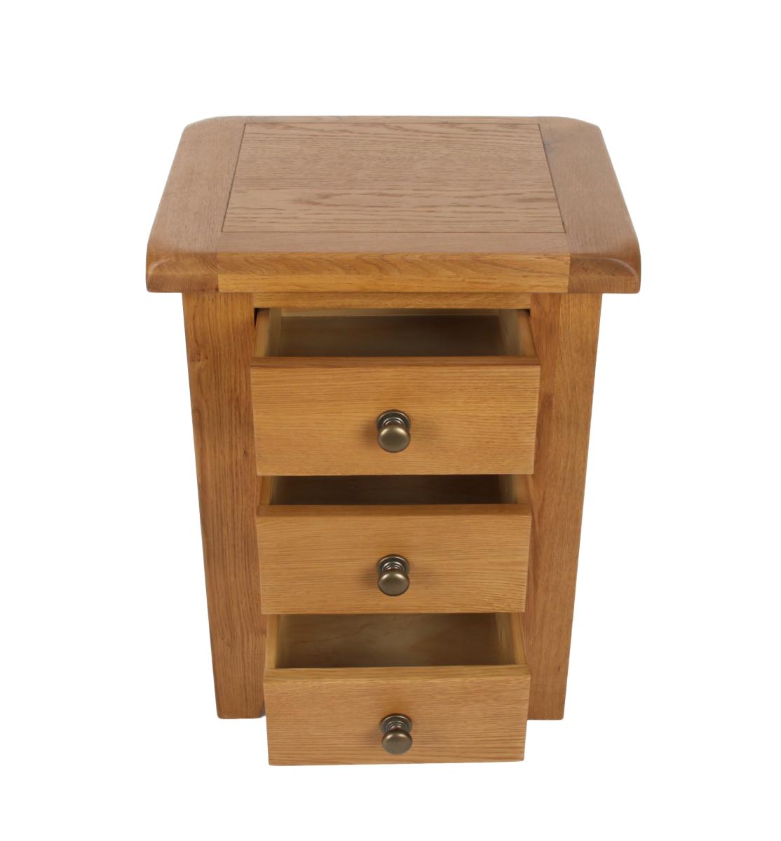 Torino Bedside 3 Drawer — Bedside Tables handmade to order by Langham Furniture, image 5 of 8