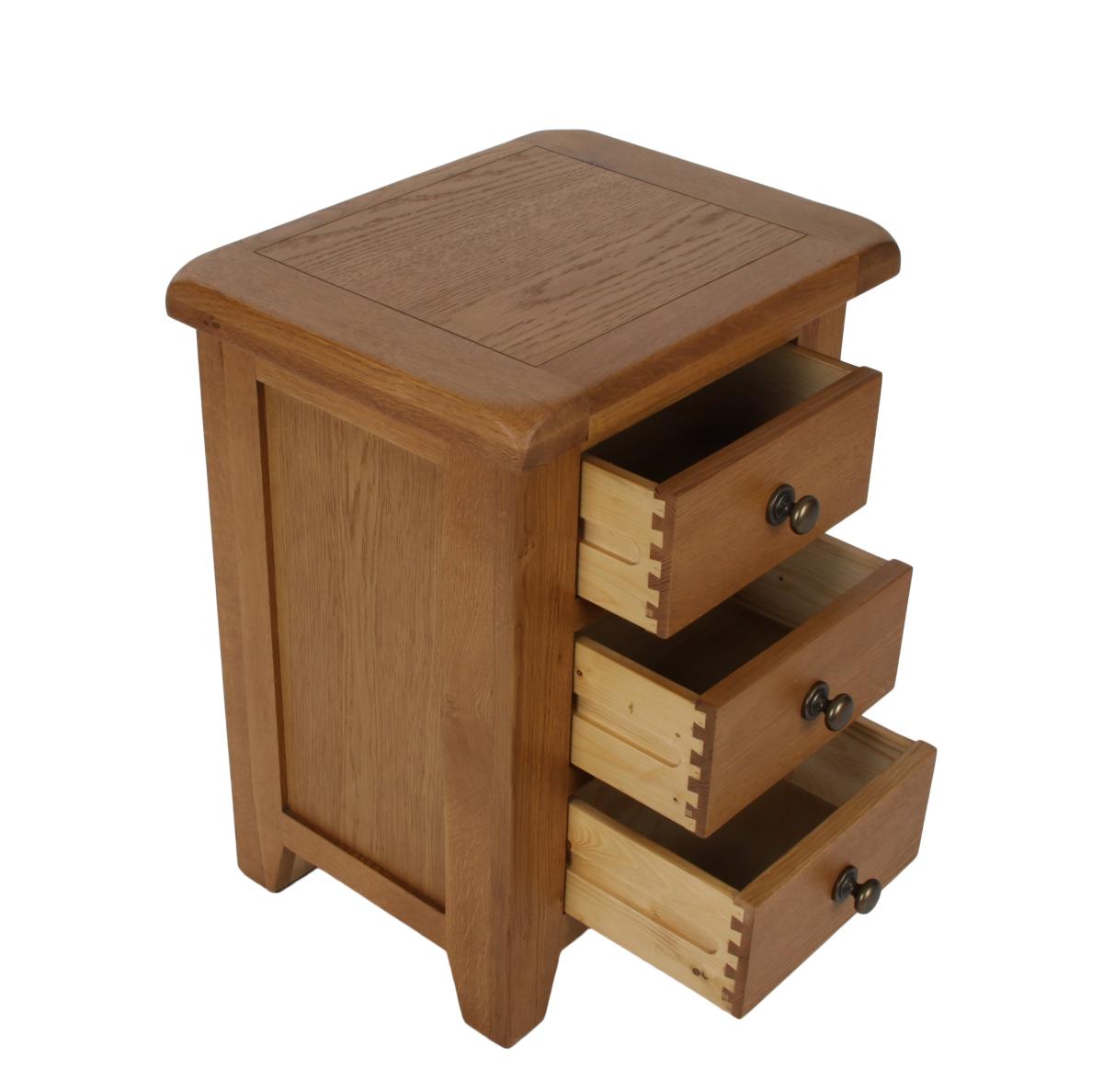 Torino Bedside 3 Drawer — Bedside Tables handmade to order by Langham Furniture, image 7 of 8