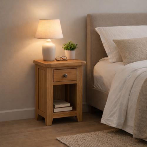 Torino Bedside 1 Drawer — Bedside Tables handmade to order by Langham Furniture