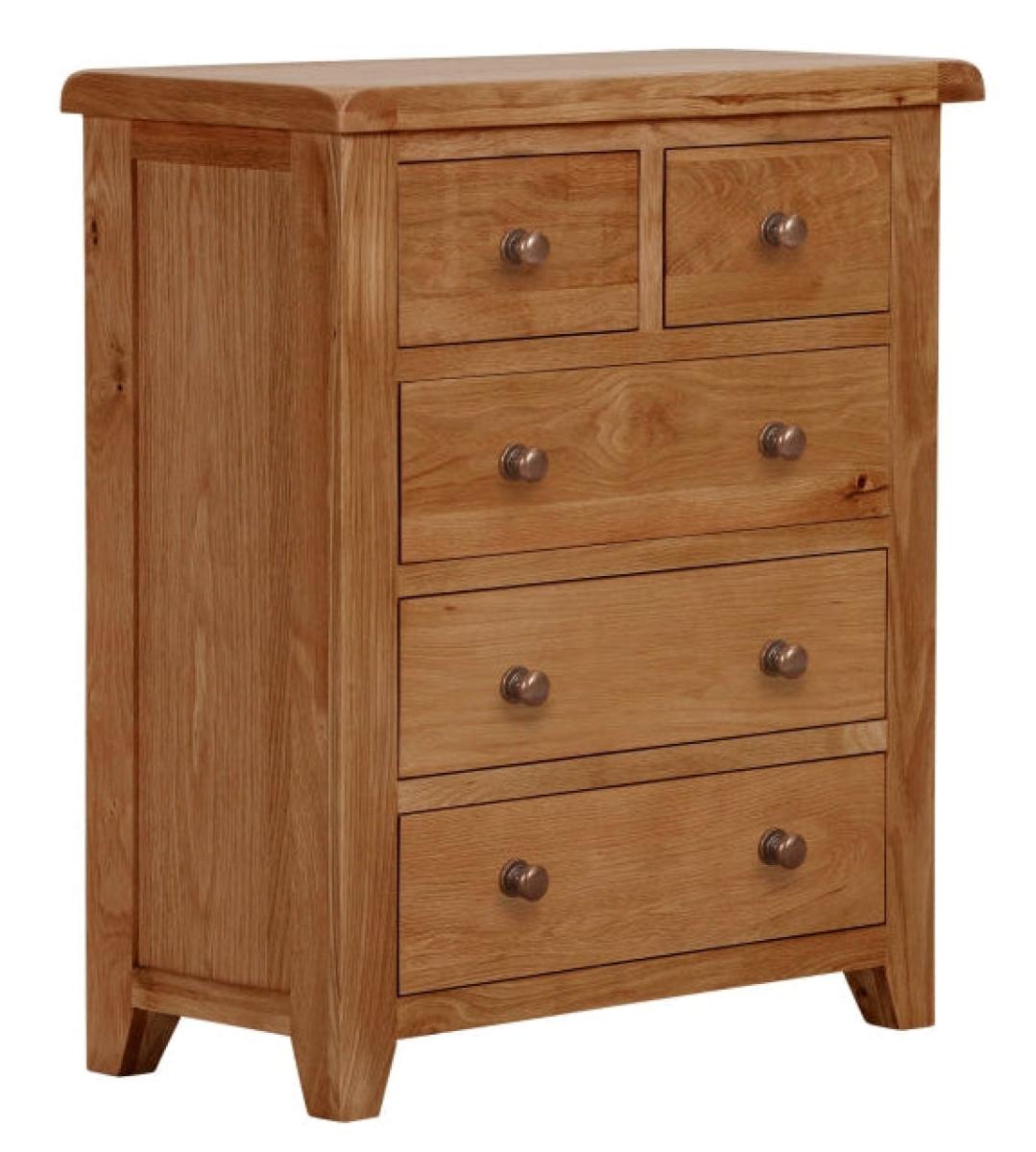 Torino 2+3 Drawer Chest — Chests of Drawers handmade to order by Langham Furniture, image 2 of 8