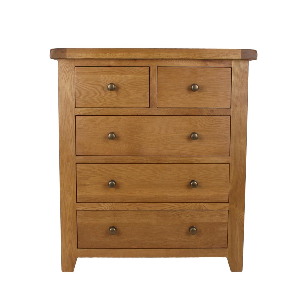 Torino 2+3 Drawer Chest — Chests of Drawers handmade to order by Langham Furniture, image 3 of 8