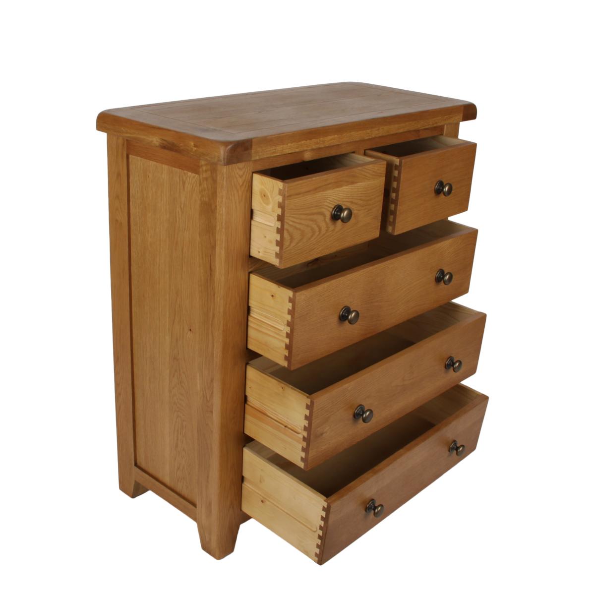 Torino 2+3 Drawer Chest — Chests of Drawers handmade to order by Langham Furniture, image 7 of 8