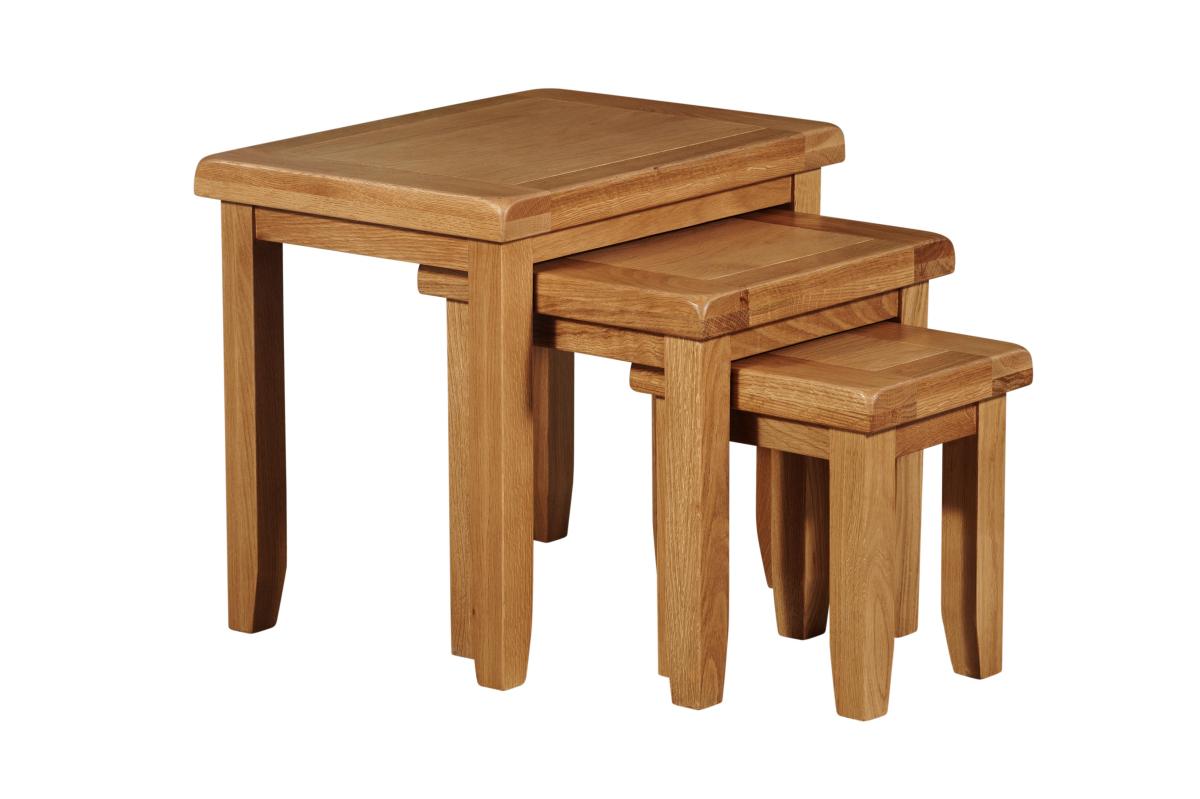 Torino Nest of 3 Tables — Side & Lamp Tables handmade to order by Langham Furniture, image 2 of 2