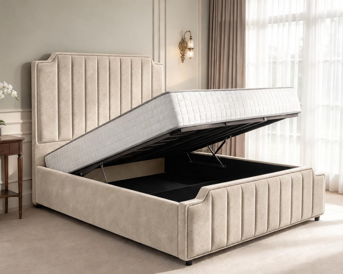 Amberley Upholstered Ottoman Bed, view 2
