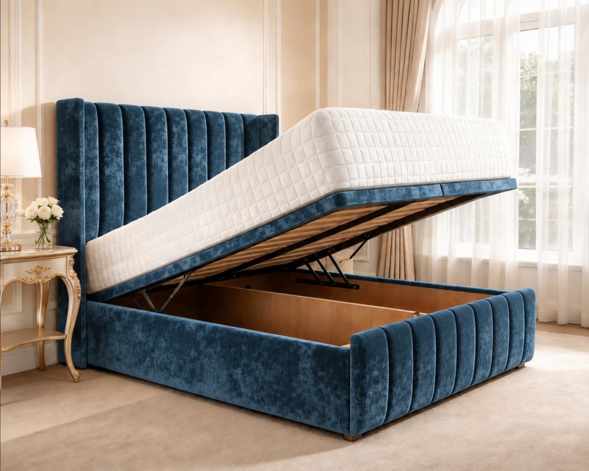 Clarendon Wingback Ottoman Divan Bed, view 4