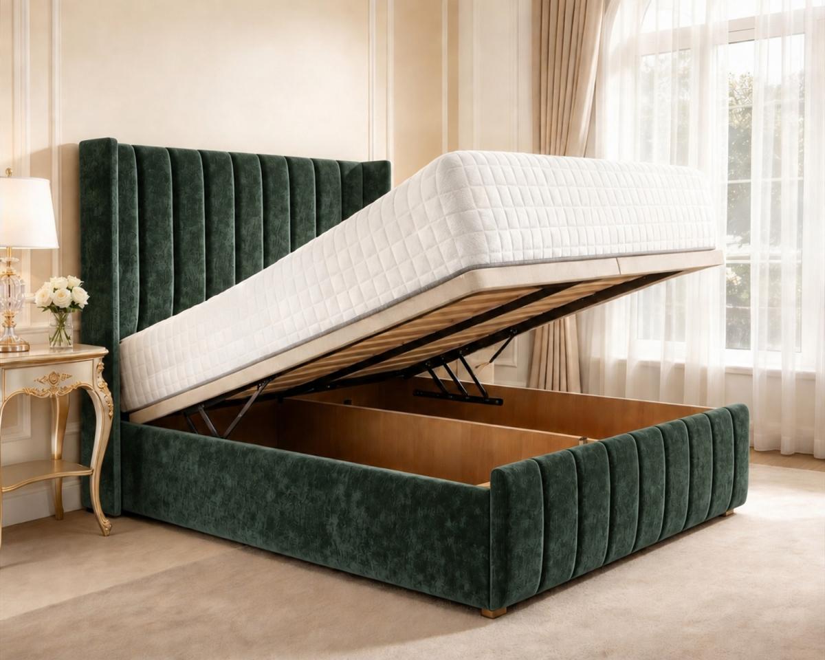 Clarendon Wingback Ottoman Divan Bed, view 6