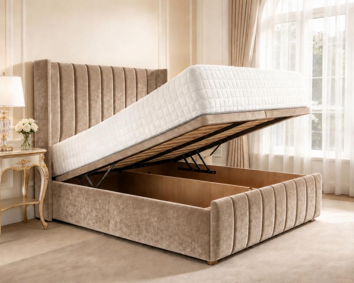 Clarendon Wingback Ottoman Divan Bed, view 7