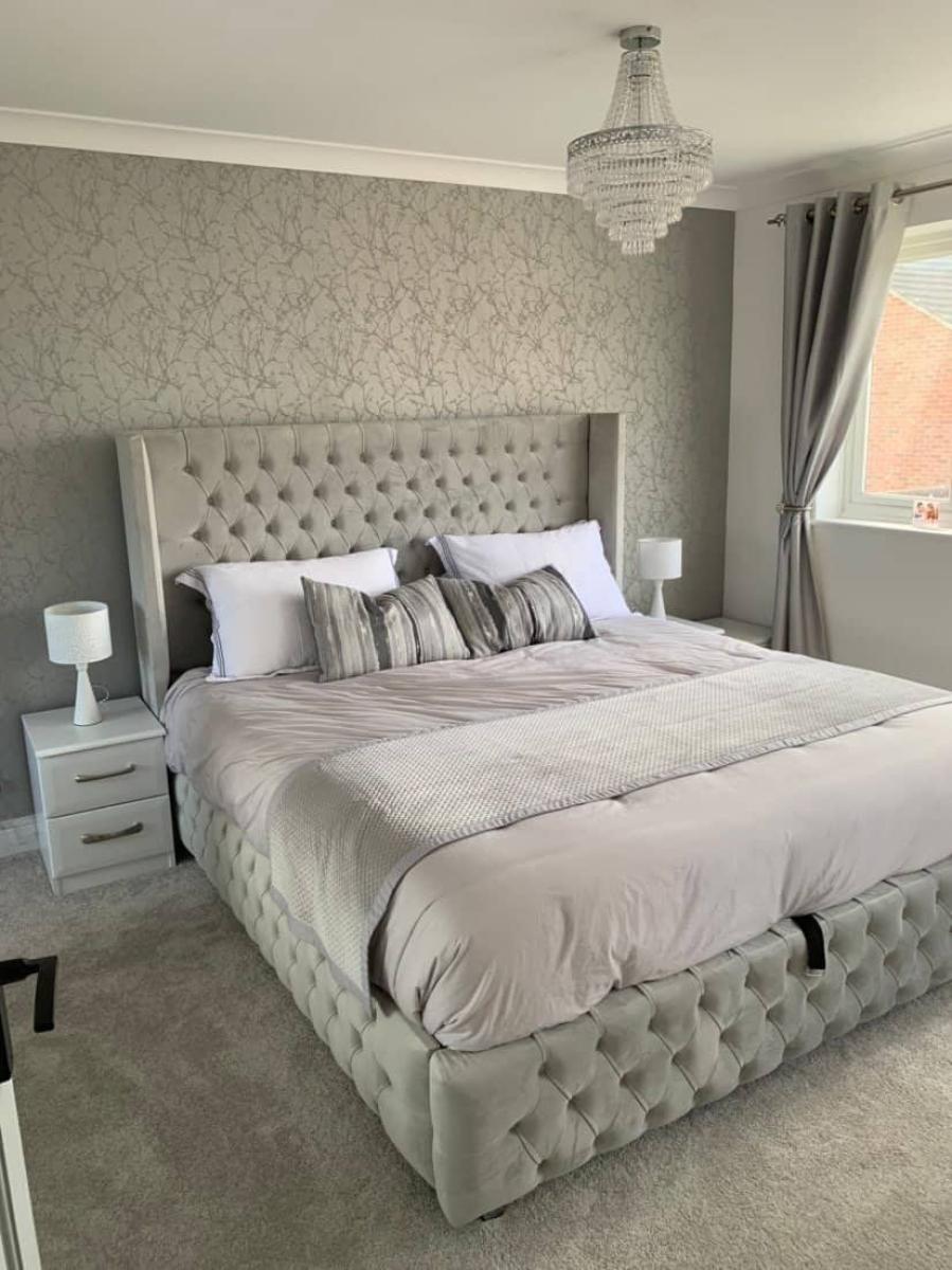 Hampton – Buttoned Surround — Bed Frames handmade to order by Langham Furniture, image 2 of 6