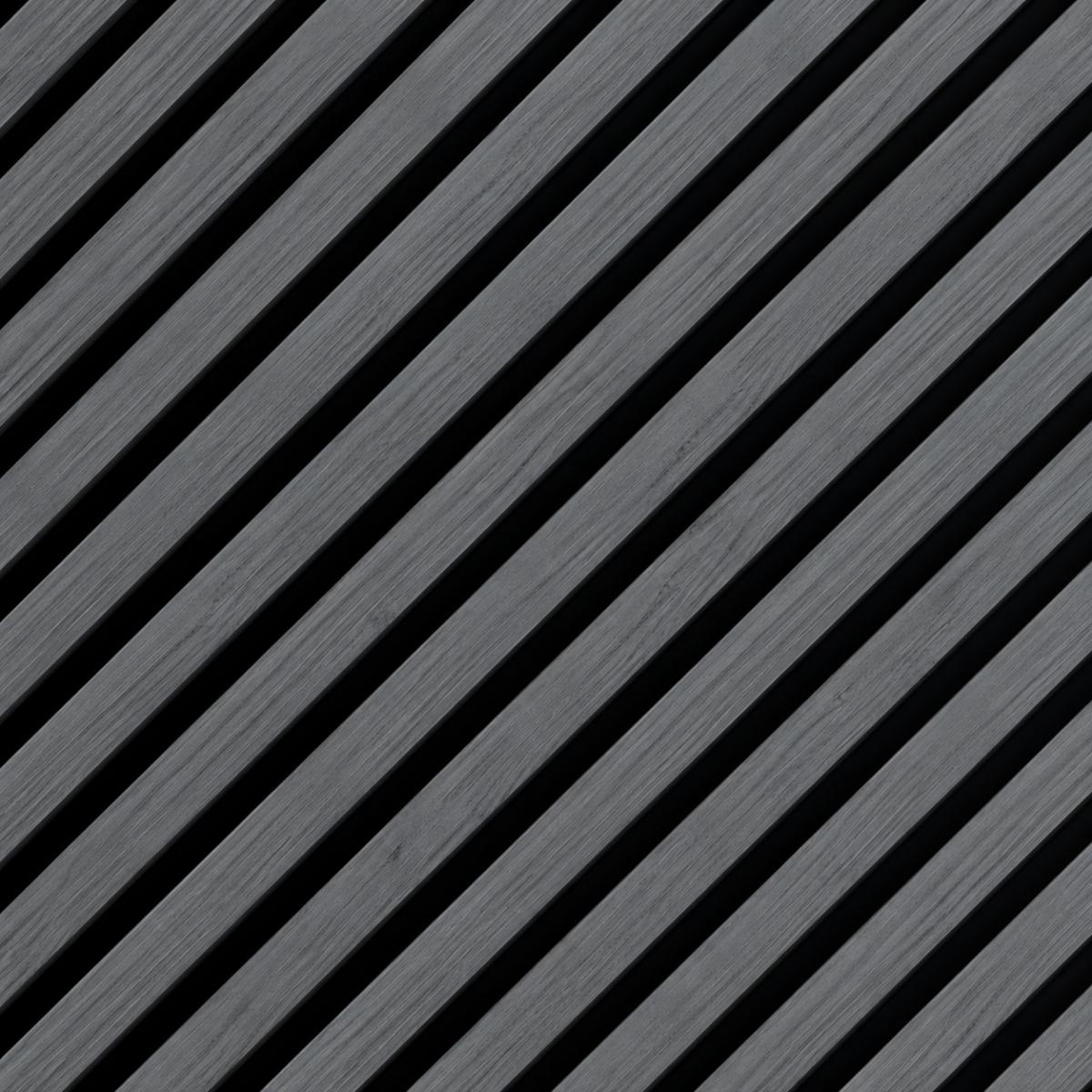 Wall Panel 15F - Dark Grey - Acoustic - 240cm - (1 pack / 4pcs) — Slat & Acoustic Panels handmade to order by Langham Furniture, image 2 of 2