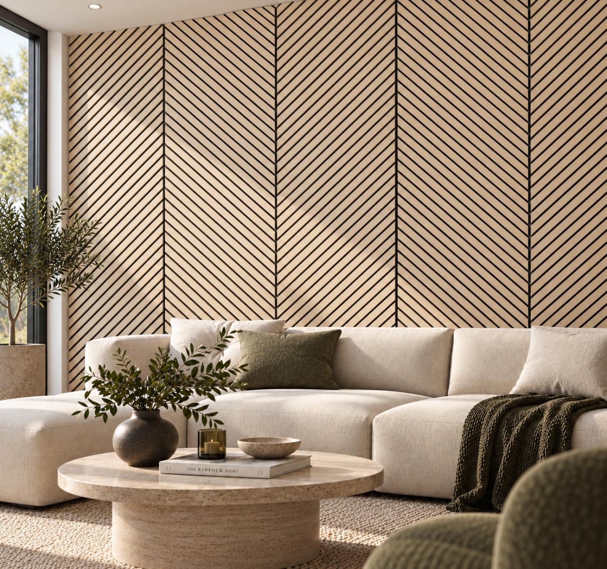 Wall Panel 15A - Oak - Acoustic - 240cm - (1 pack / 4pcs) — Slat & Acoustic Panels handmade to order by Langham Furniture, image 1 of 2
