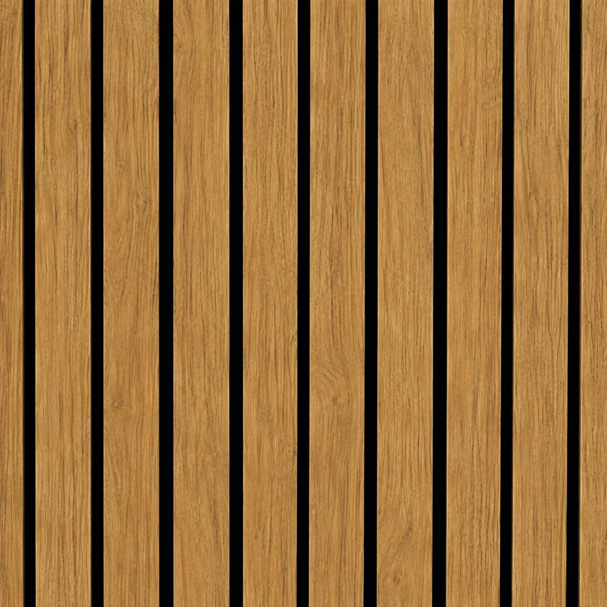 Wall Panel 17P - Teak Oak - Wide Slat Acoustic - 240cm - (1 pack / 4pcs) — Slat & Acoustic Panels handmade to order by Langham Furniture, image 2 of 2