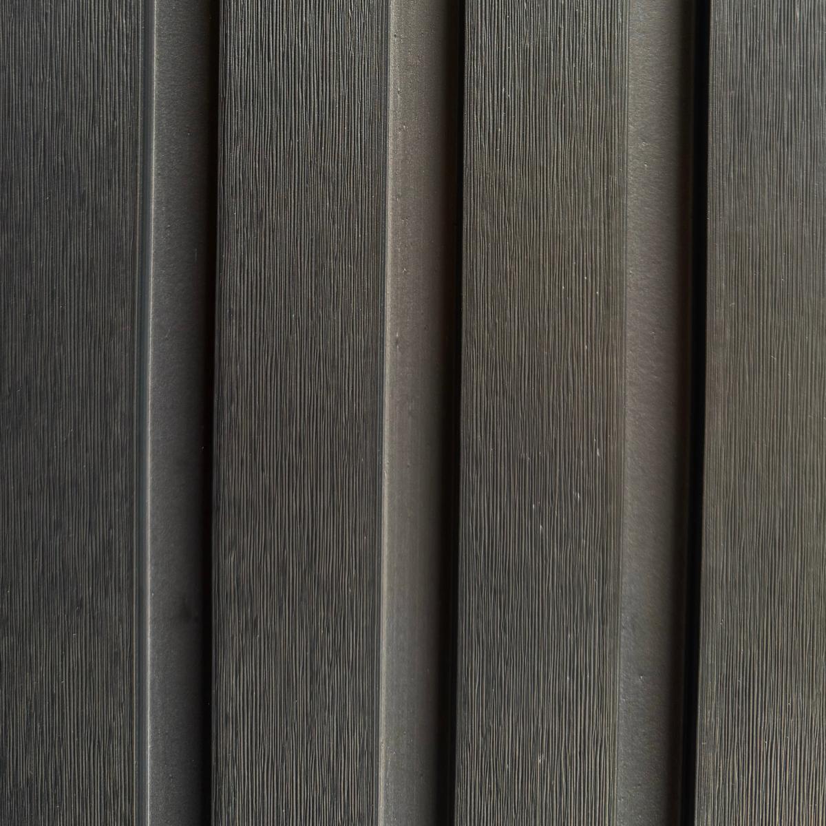 Wall Panel 74E - Black - Outdoor - 290cm - (1 pack / 6pcs) — Outdoor Wall Panels handmade to order by Langham Furniture, image 2 of 4