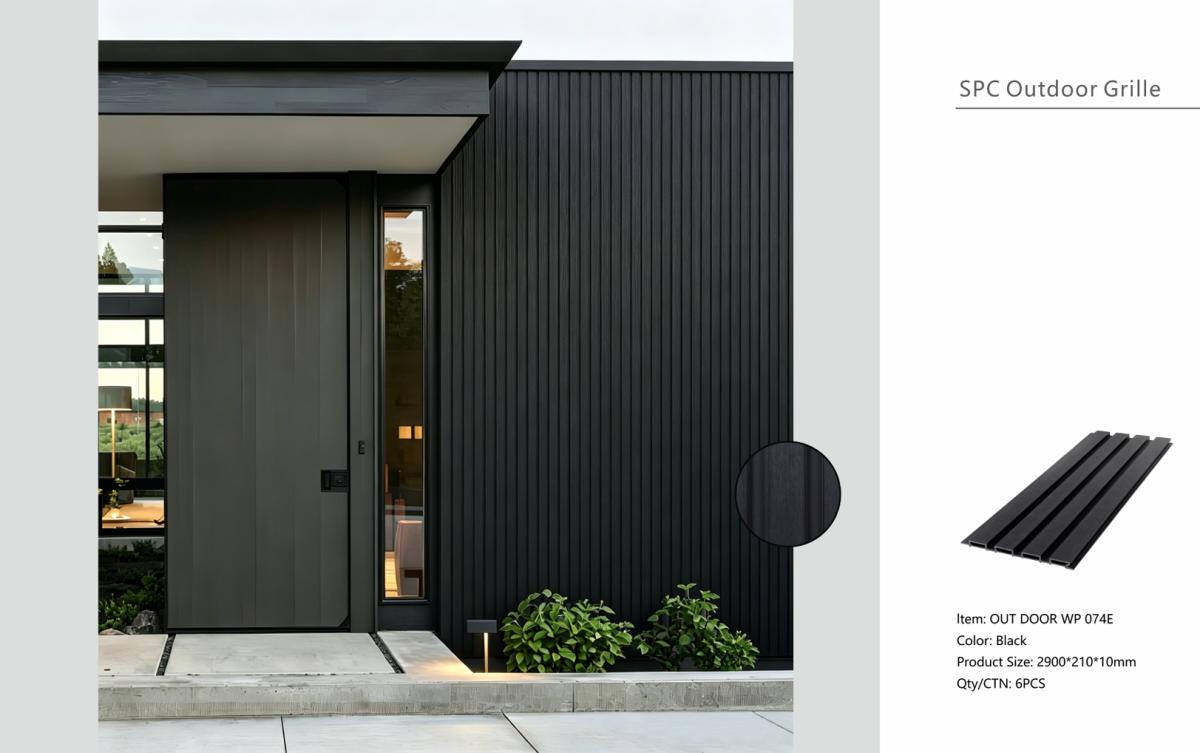 Wall Panel 74E - Black - Outdoor - 290cm - (1 pack / 6pcs) — Outdoor Wall Panels handmade to order by Langham Furniture, image 3 of 4