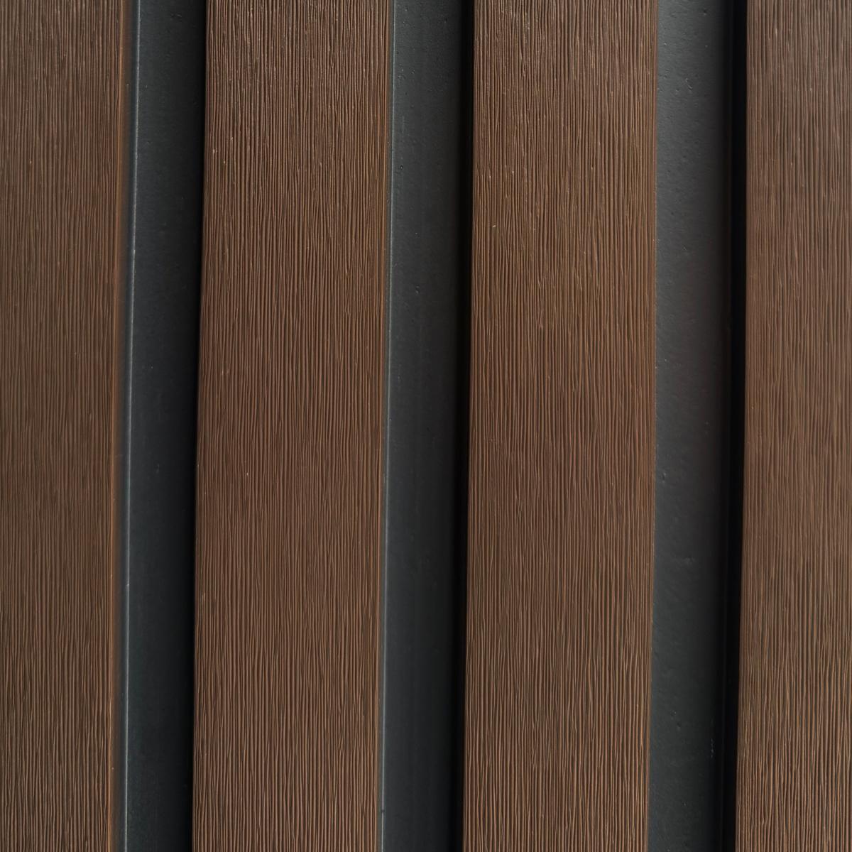 Wall Panel 74D - Dark Brown - Outdoor - 290cm - (1 pack / 6pcs) — Outdoor Wall Panels handmade to order by Langham Furniture, image 2 of 4