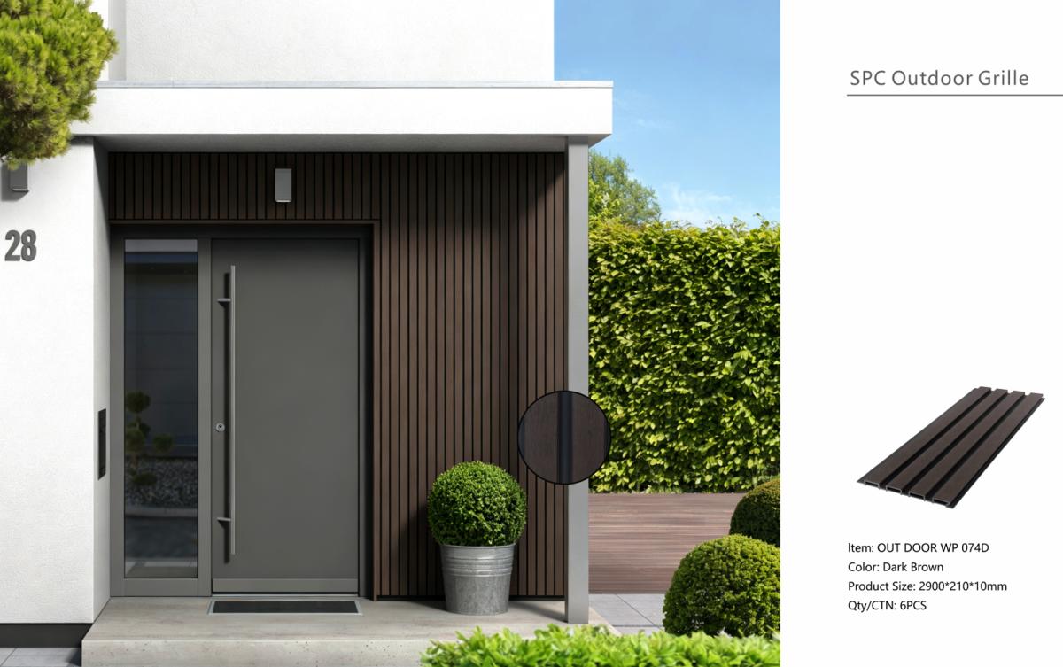 Wall Panel 74D - Dark Brown - Outdoor - 290cm - (1 pack / 6pcs) — Outdoor Wall Panels handmade to order by Langham Furniture, image 3 of 4