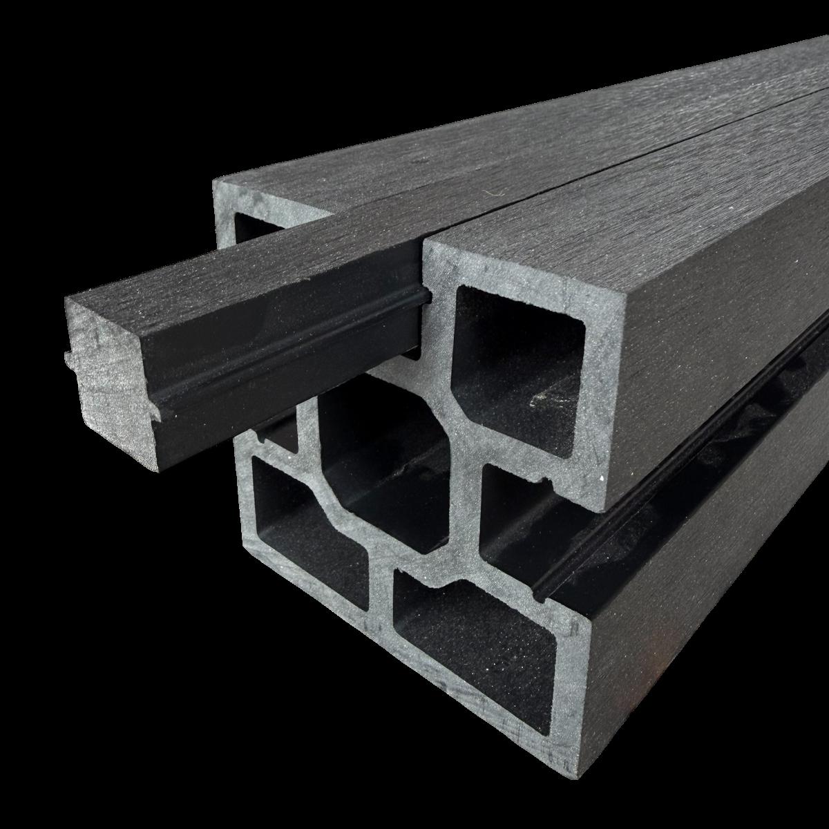 8" Fence Post - Black (1 Pack / 2pcs) — Fencing handmade to order by Langham Furniture, image 2 of 5