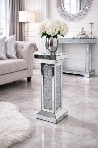 Roma Pedestal 55 — Mirrored Furniture handmade to order by Langham Furniture
