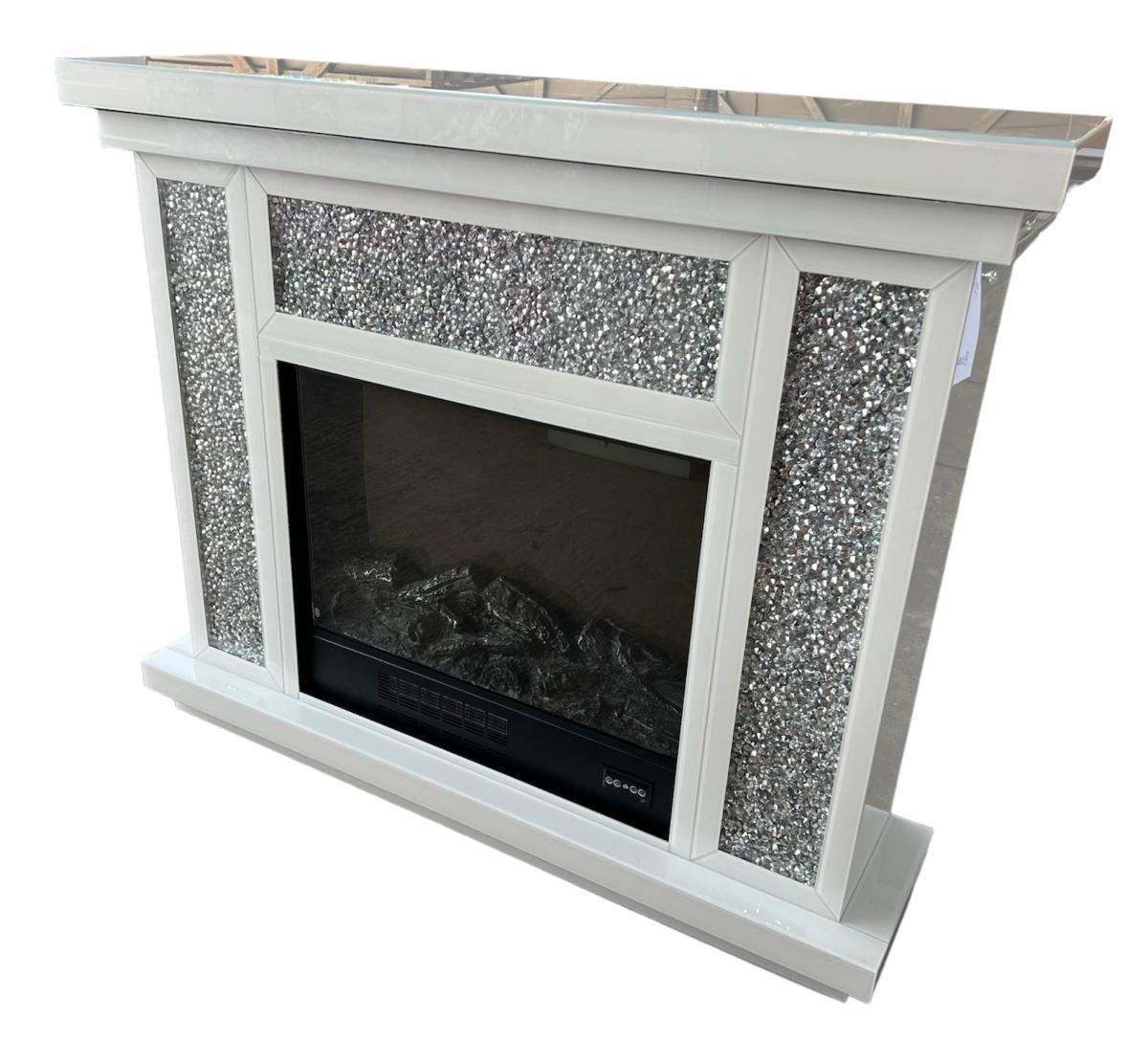 Fireplace (White) — Mirrored Furniture handmade to order by Langham Furniture, image 2 of 2