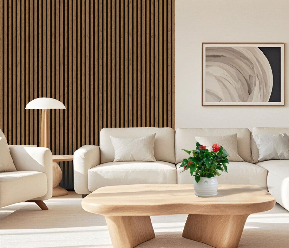 Wall Panel 21T - Walnut - Seamless - 240cm - (1 pack / 8pcs) — Slat & Acoustic Panels handmade to order by Langham Furniture, image 1 of 6
