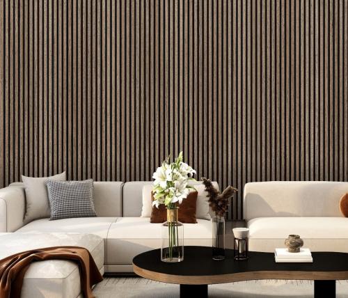 Wall Panel 21D - Dark Oak - Seamless - 240cm - (1 pack / 8pcs) — Slat & Acoustic Panels handmade to order by Langham Furniture
