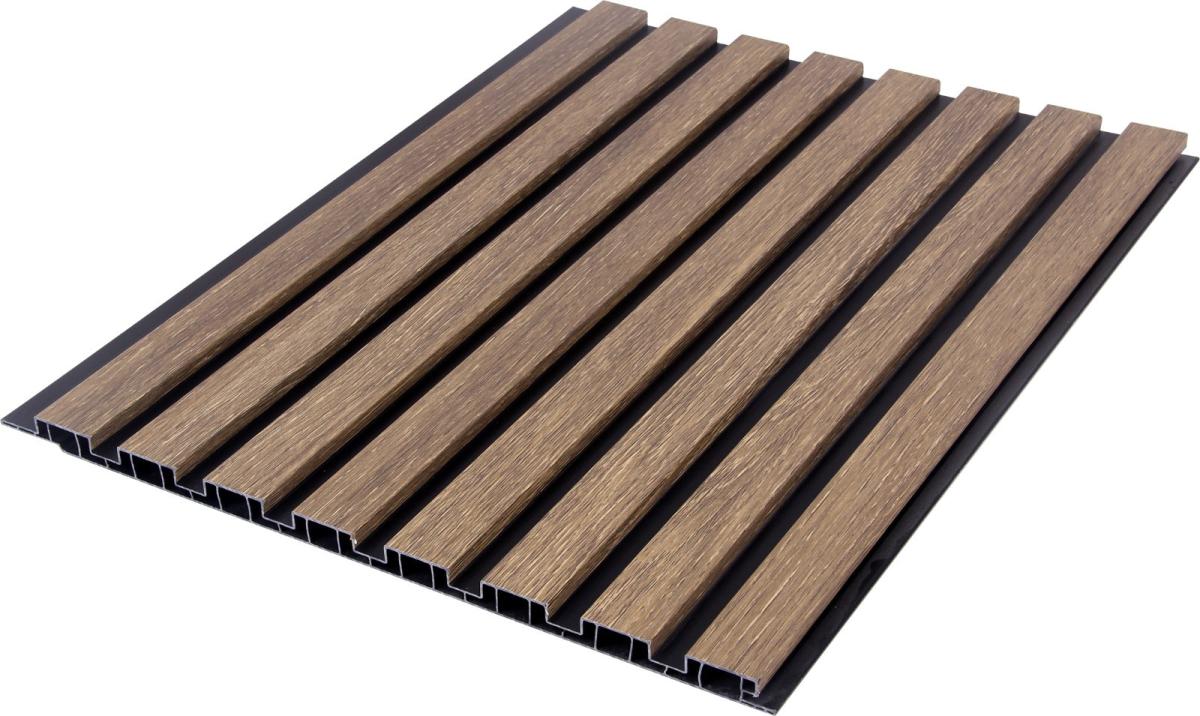 Wall Panel 21D - Dark Oak - Seamless - 240cm - (1 pack / 8pcs) — Slat & Acoustic Panels handmade to order by Langham Furniture, image 2 of 6