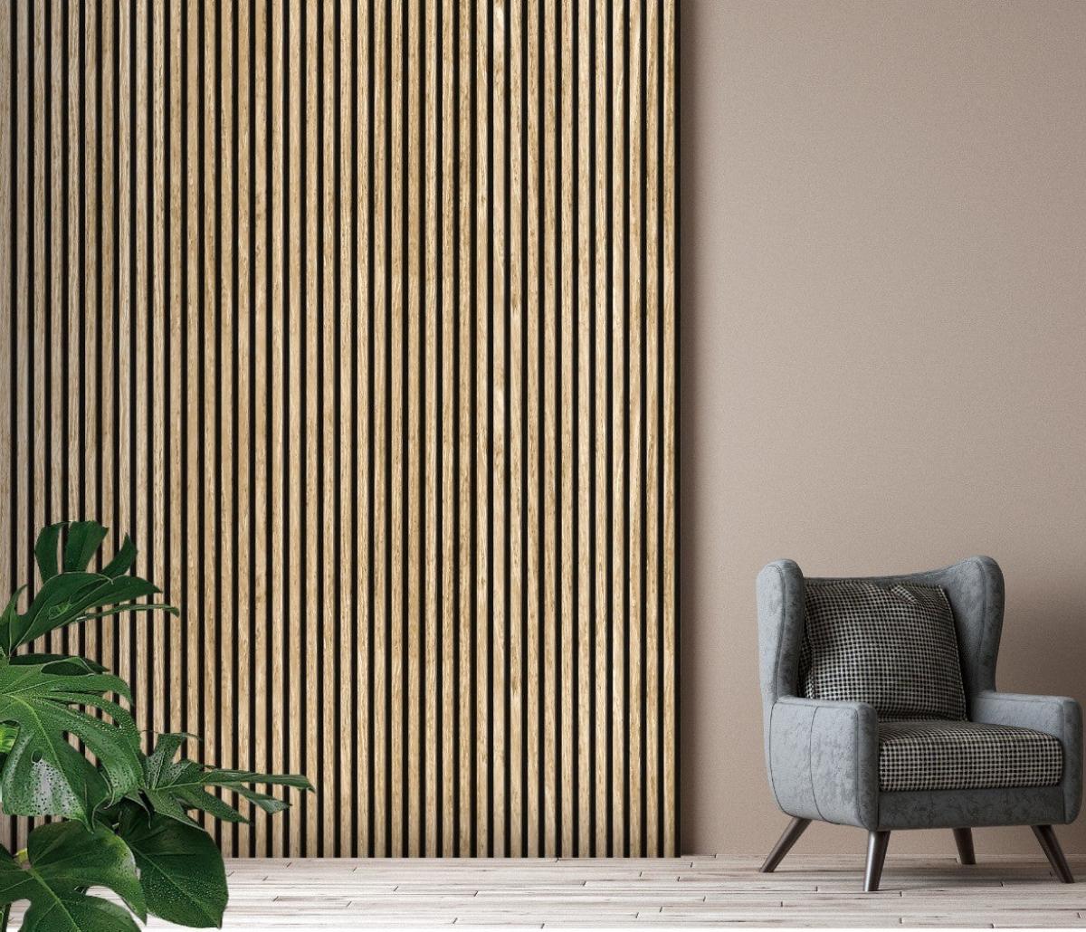 Wall Panel 21C - White Oak - Seamless - 240cm - (1 pack / 8pcs) — Slat & Acoustic Panels handmade to order by Langham Furniture, image 1 of 6