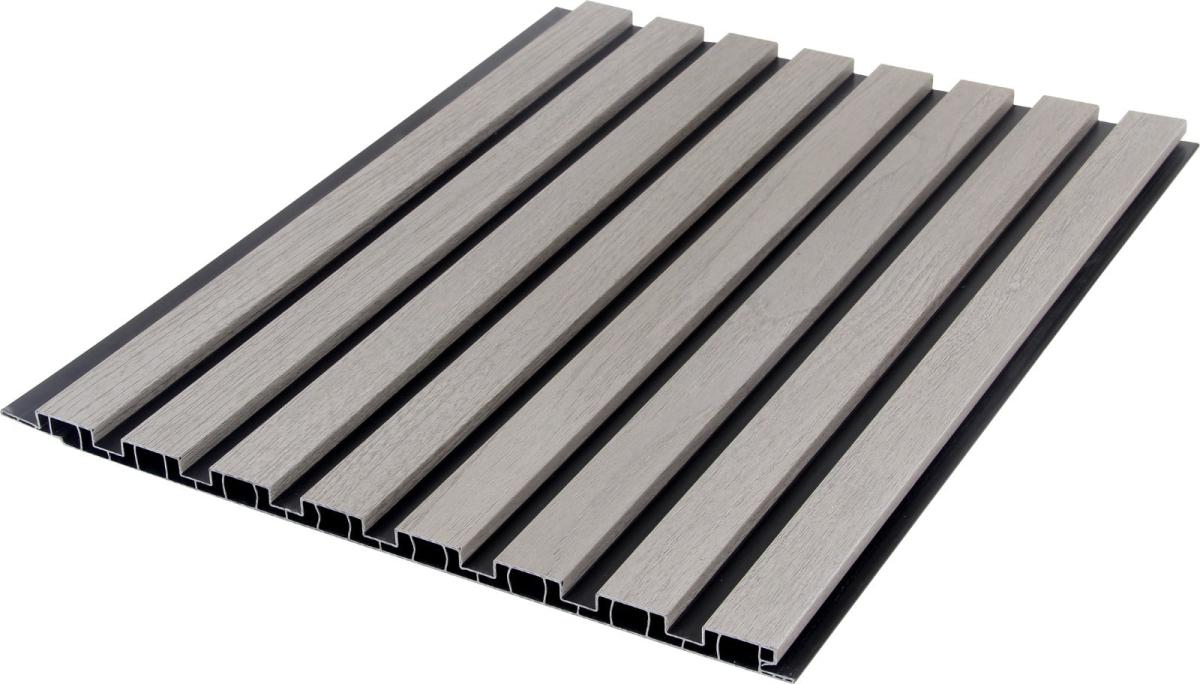 Wall Panel 21B - Grey - Seamless - 240cm - (1 pack / 8pcs) — Slat & Acoustic Panels handmade to order by Langham Furniture, image 2 of 6