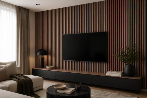 Wall Panel 37WT - Walnut - Acoustic - 240cm - (1 pack / 4pcs) — Slat & Acoustic Panels handmade to order by Langham Furniture