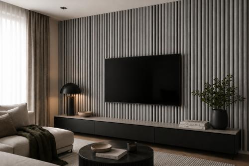 Wall Panel 37F - Grey Oak - Acoustic - 240cm - (1 pack / 4pcs) — Slat & Acoustic Panels handmade to order by Langham Furniture