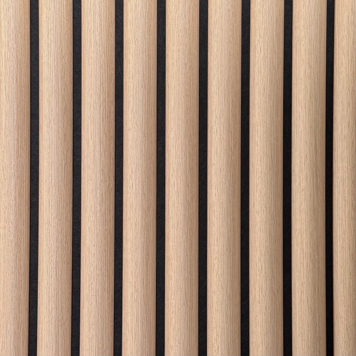Wall Panel 37H - Oak 02 - Acoustic - 240cm - (1 pack / 4pcs) — Slat & Acoustic Panels handmade to order by Langham Furniture, image 2 of 2