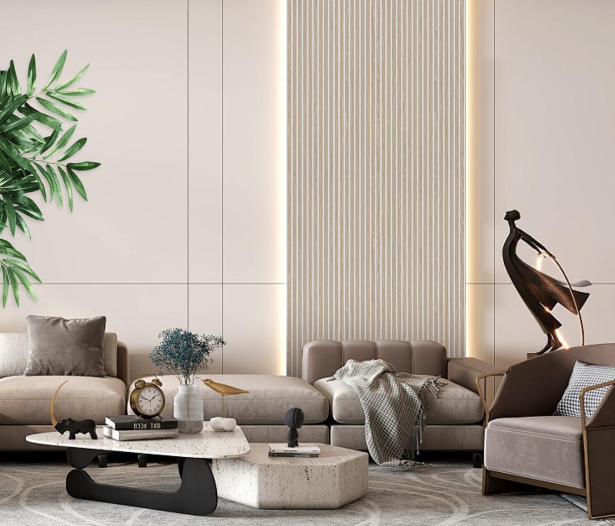 Wall Panel 32K - Shadow Oak - Premium 3-Sided Acoustic - 240cm - (1 pack / 4pcs) — Slat & Acoustic Panels handmade to order by Langham Furniture, image 1 of 3