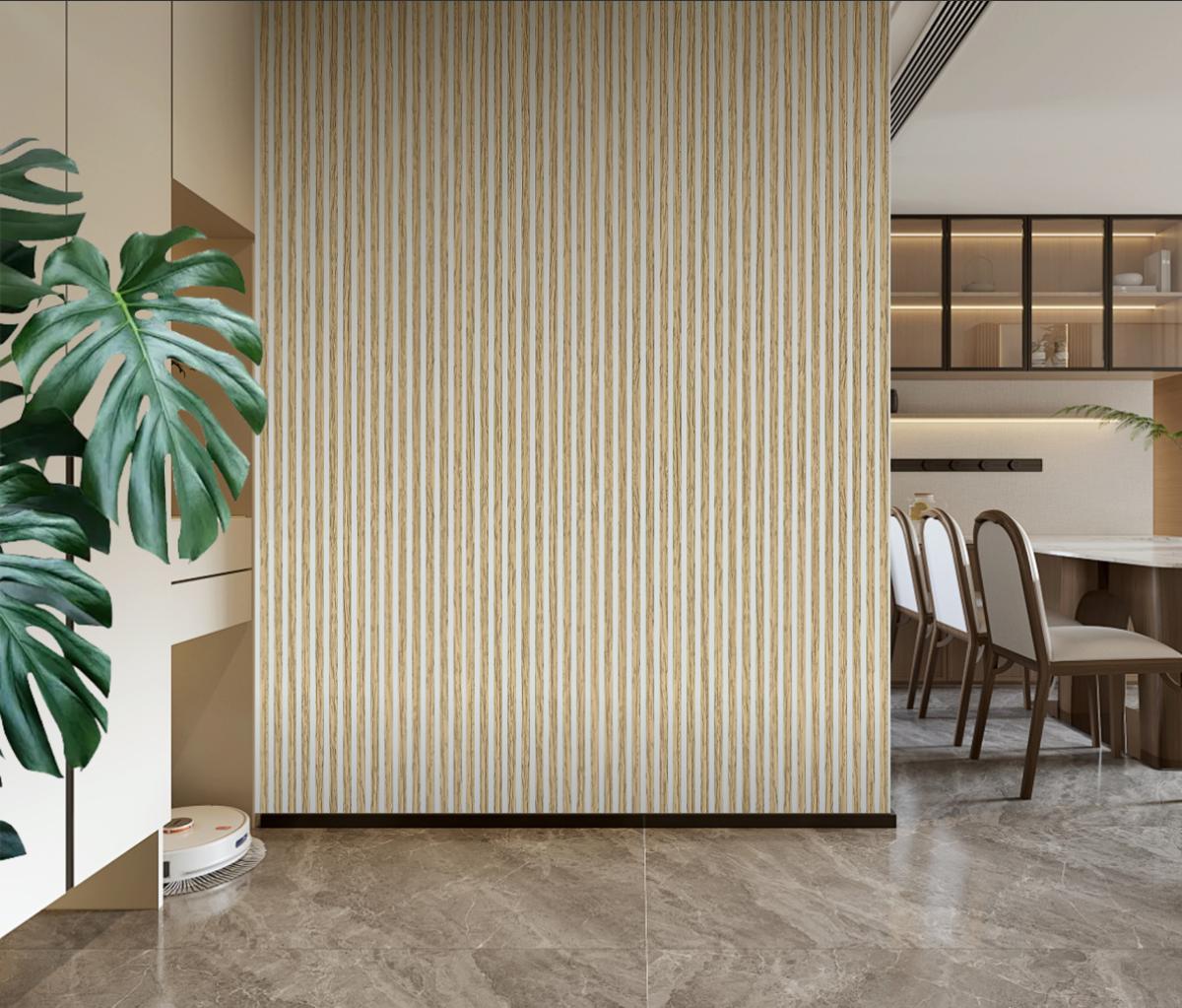 Wall Panel 32H - Oak - Premium 3-Sided Acoustic - 240cm - (1 pack / 4pcs) — Slat & Acoustic Panels handmade to order by Langham Furniture, image 1 of 3