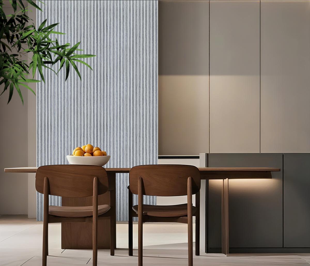 Wall Panel 32F - Grey Oak - Premium 3-Sided Acoustic - 240cm - (1 pack / 4pcs) — Slat & Acoustic Panels handmade to order by Langham Furniture, image 1 of 3