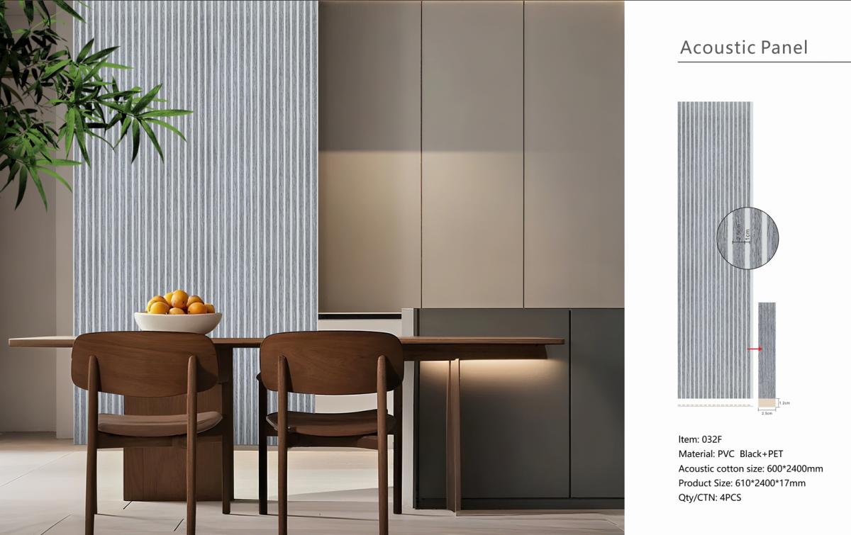 Wall Panel 32F - Grey Oak - Premium 3-Sided Acoustic - 240cm - (1 pack / 4pcs) — Slat & Acoustic Panels handmade to order by Langham Furniture, image 3 of 3