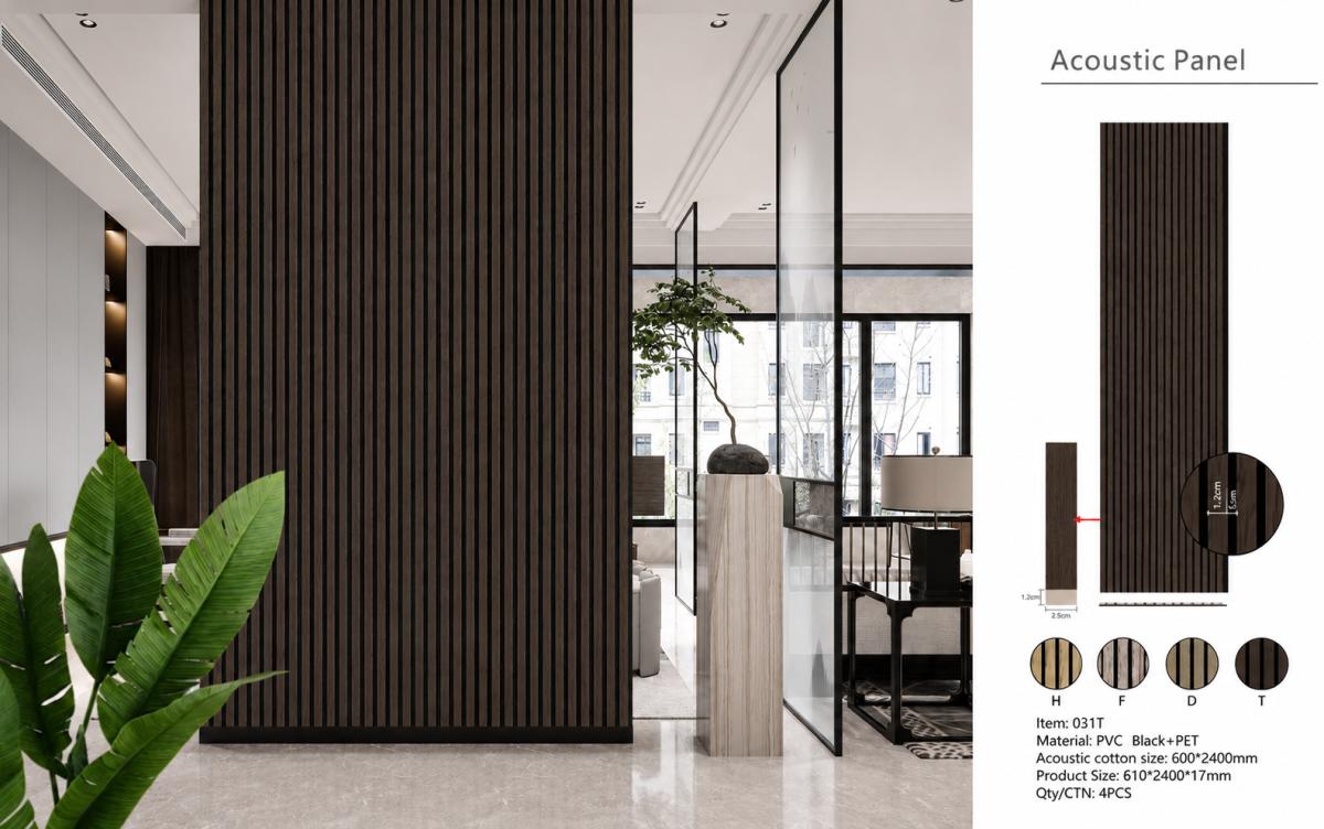 Wall Panel 31T - Walnut - Premium 3-Sided Acoustic - 240cm - (1 pack / 4pcs) — Slat & Acoustic Panels handmade to order by Langham Furniture, image 3 of 3