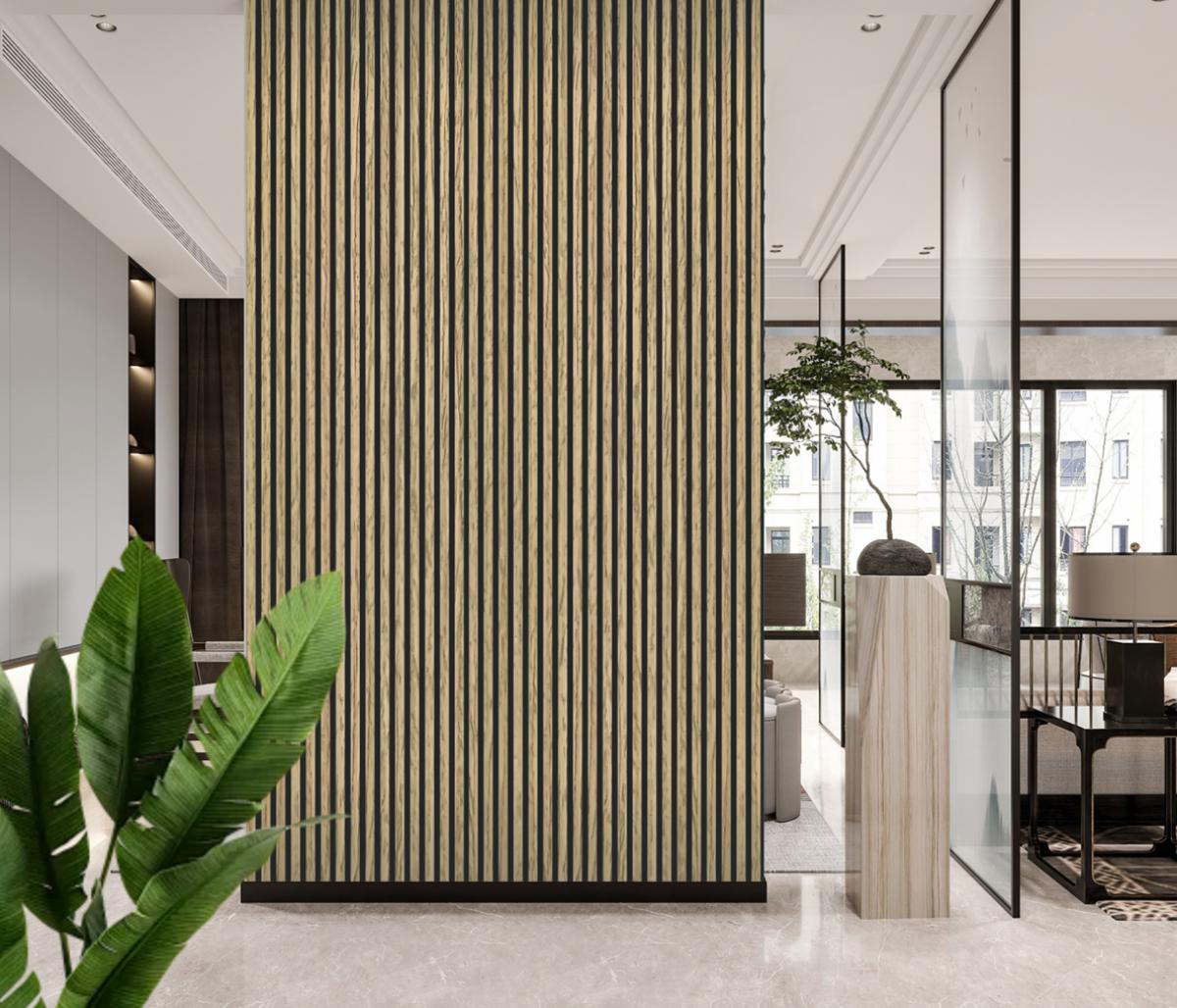 Wall Panel 31H - Oak - Premium 3-Sided Acoustic - 240cm - (1 pack / 4pcs) — Slat & Acoustic Panels handmade to order by Langham Furniture, image 1 of 3